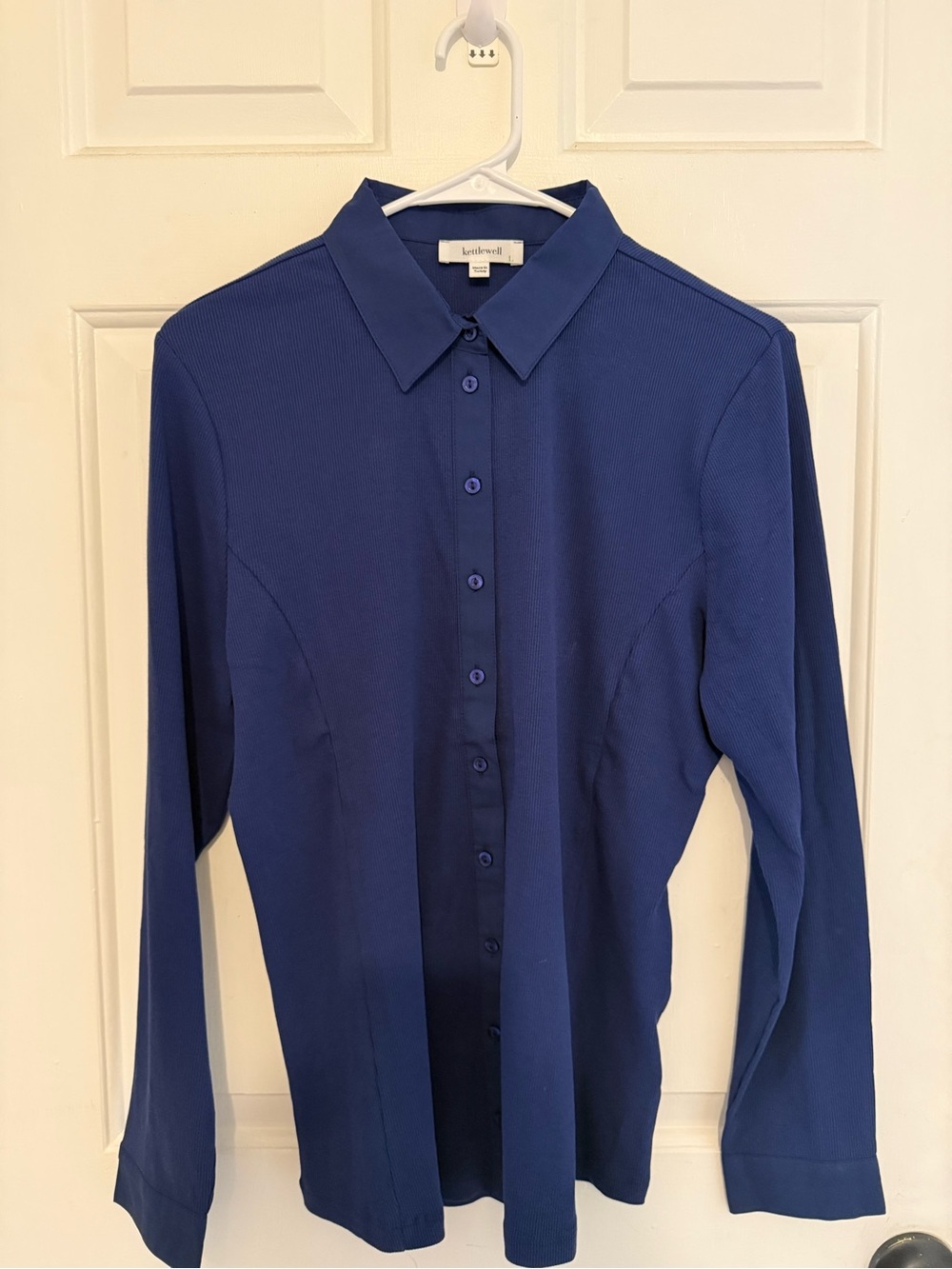 Kensie Cobalt Blue Long Sleeve Button-Down Shirt